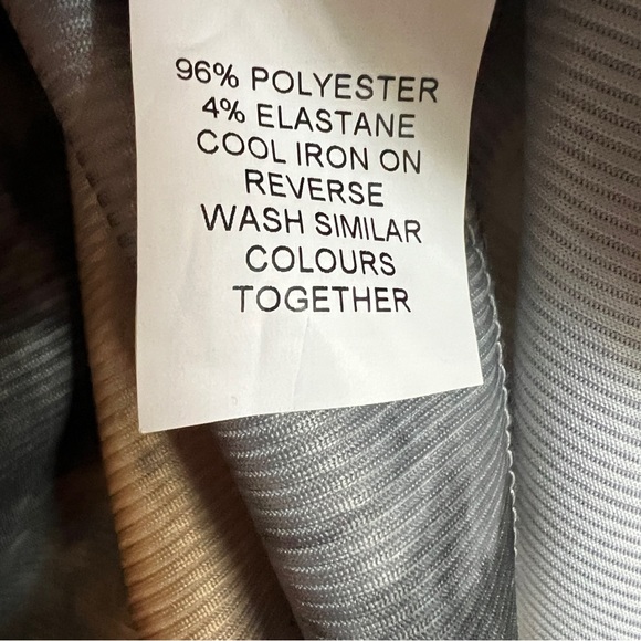 Missguided Tie Dye Long Sleeve Mini Dress Gray Brown Tan 6 NWT - Picture 6 of 6